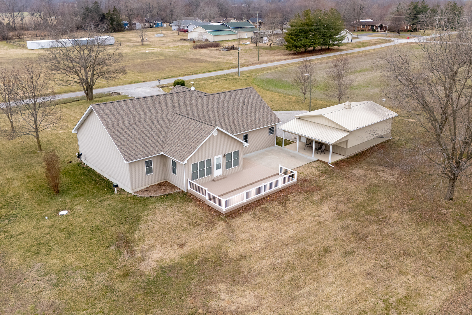 8511 Knox Road West Frankfort, IL 62896 - Photo 21 of 47 an aerial view of a house with outdoor space and lake view