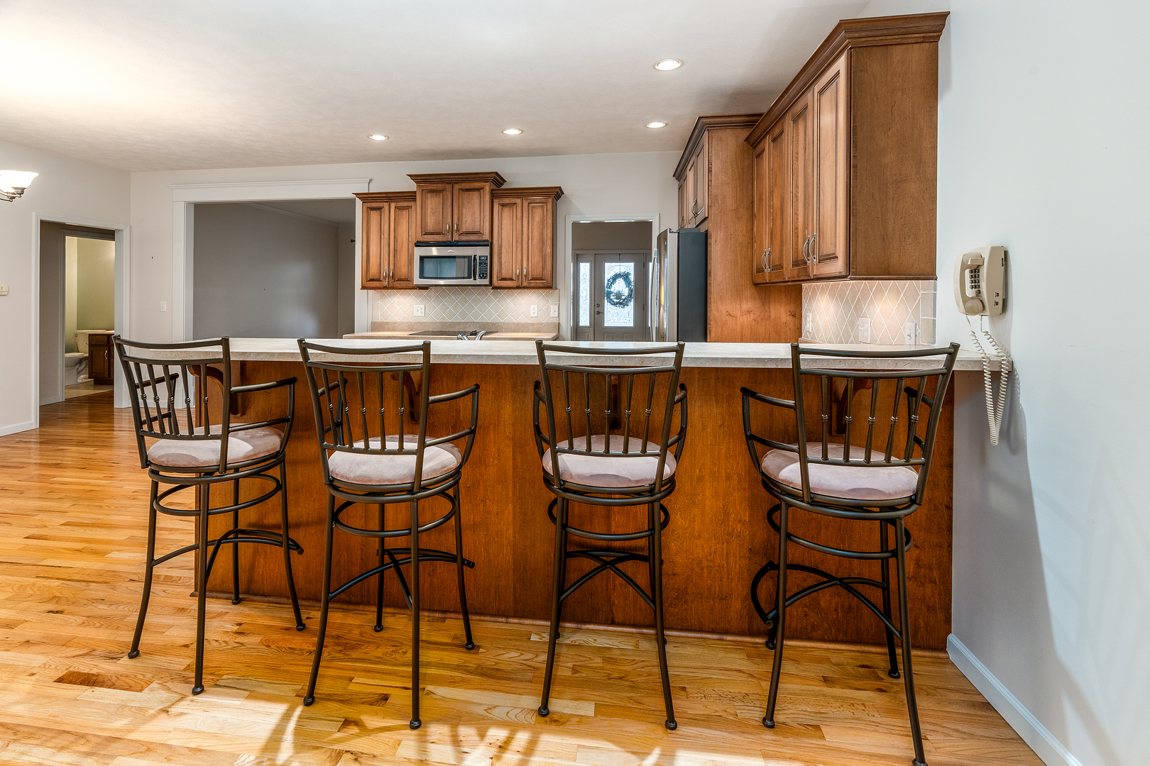 8511 Knox Road West Frankfort, IL 62896 - Photo 28 of 47 a kitchen with stainless steel appliances kitchen island granite countertop a table and chairs