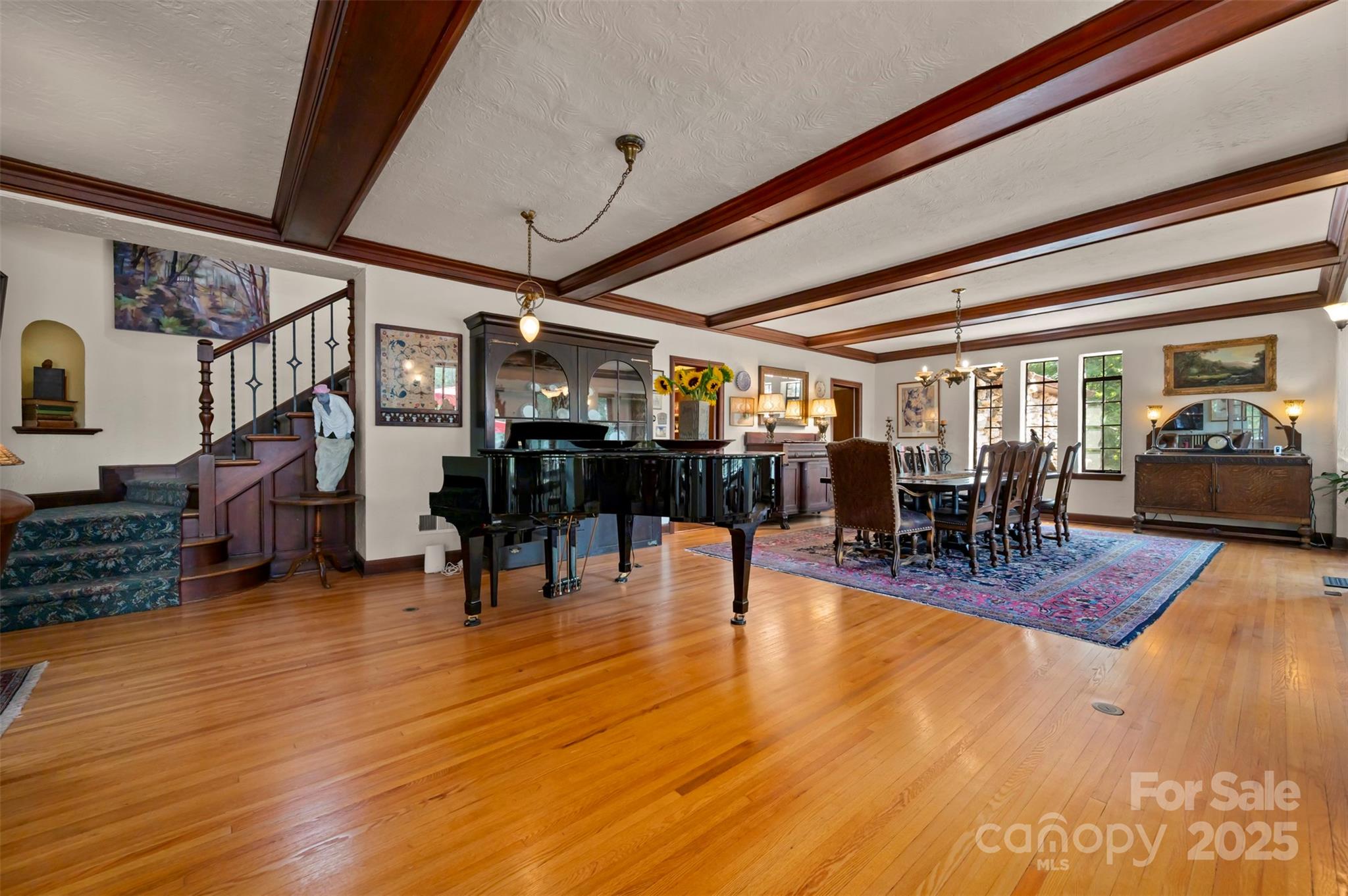222 Stone Hedge Lane Tryon, NC 28782 - Photo 8 of 48 a view of a room with lots of furniture and wooden floor
