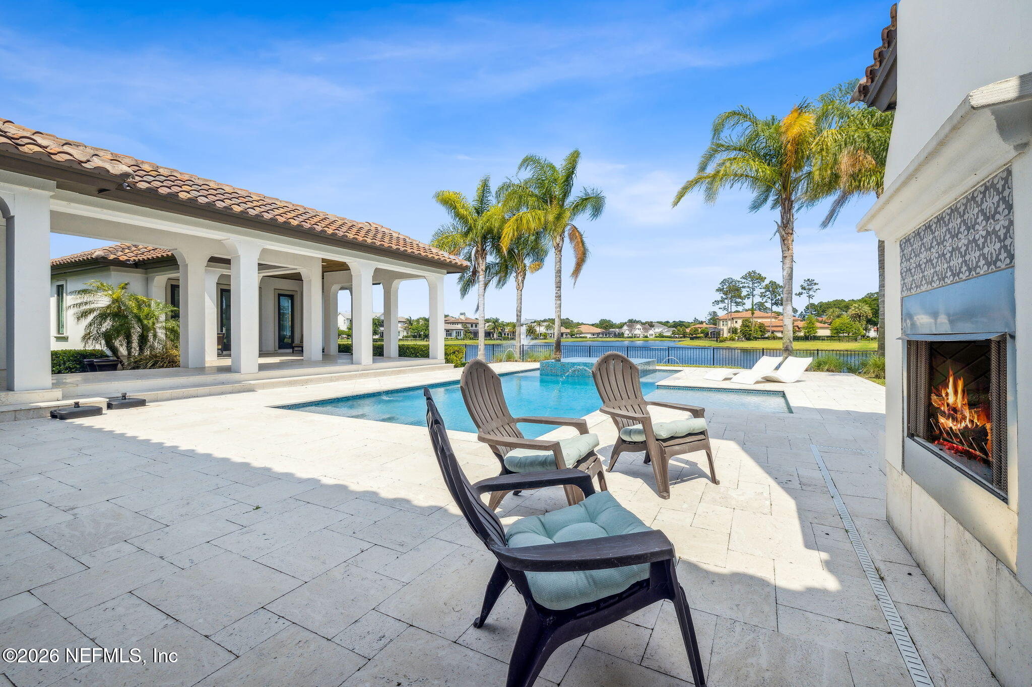 5275 Bentpine Cove Road Jacksonville, FL 32224 - Photo 64 of 95 Poolside Fireplace