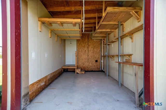 a view of storage and utility room