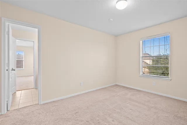 an empty room with a window