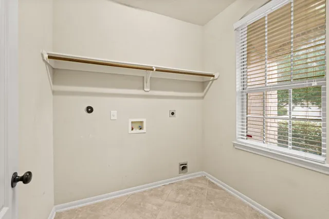 a view of a small space with window