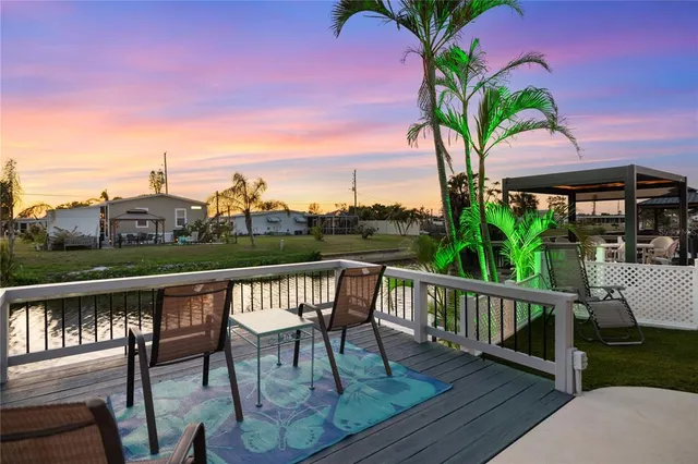 a view of a chair and tables