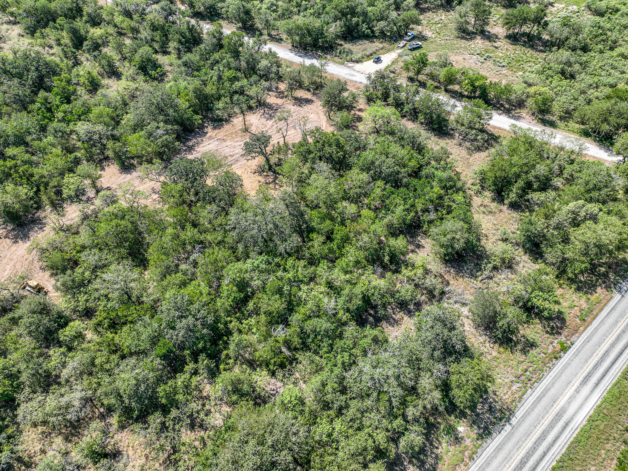 Mature trees and native foliage blanket this expansive parcel with convenient road access.