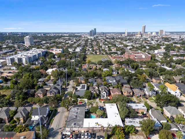 an aerial view of a city