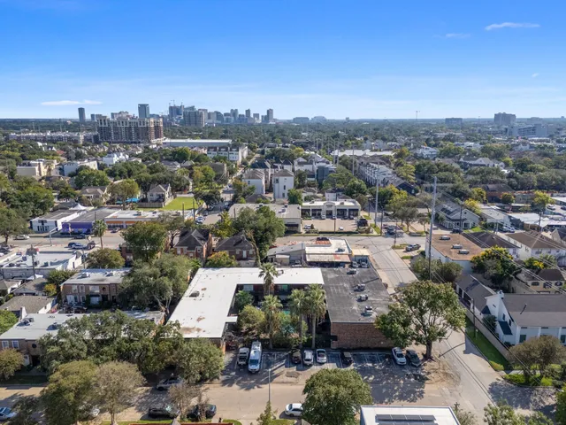an aerial view of a city