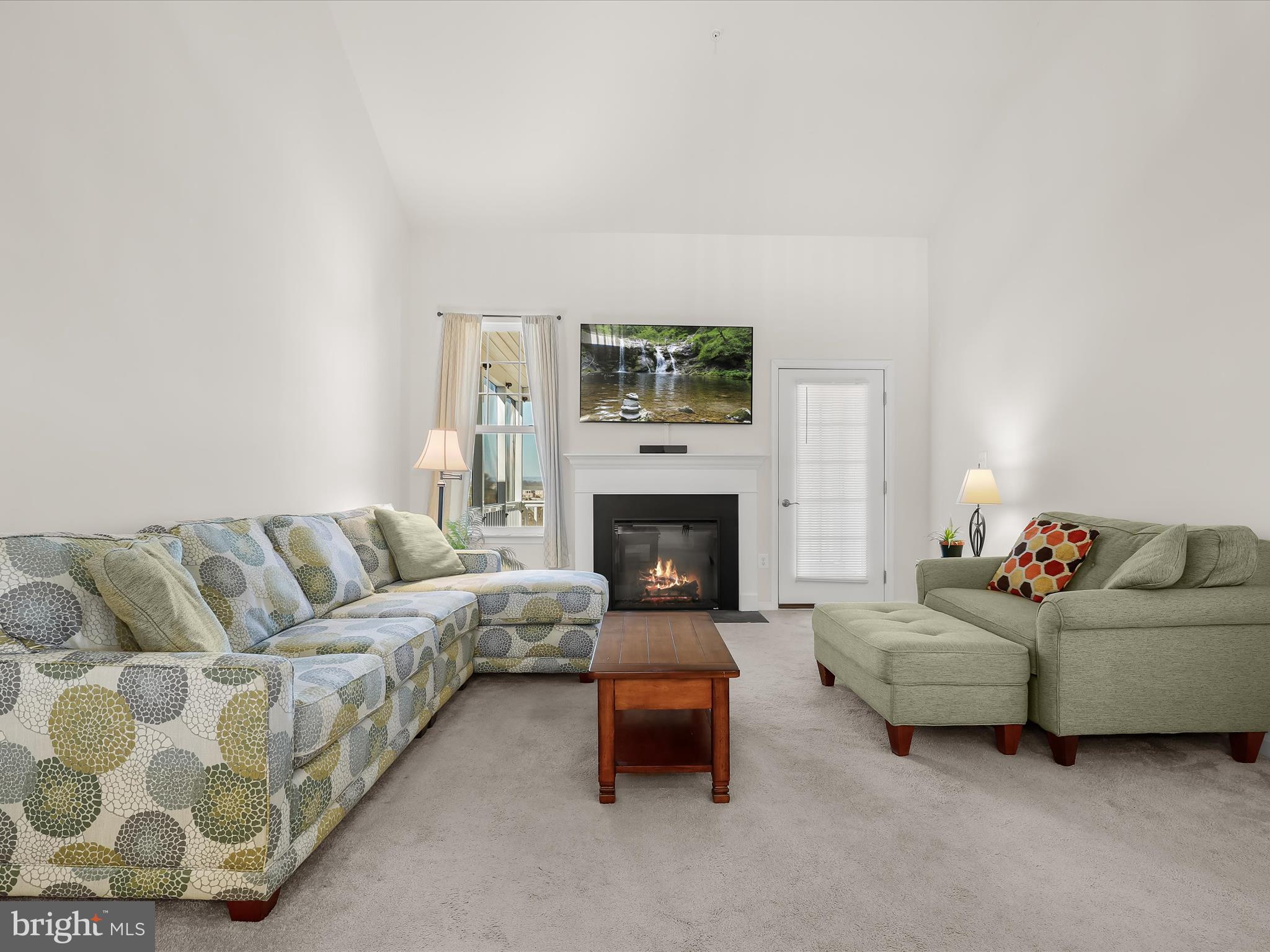 Two Story Living Room - Fireplace