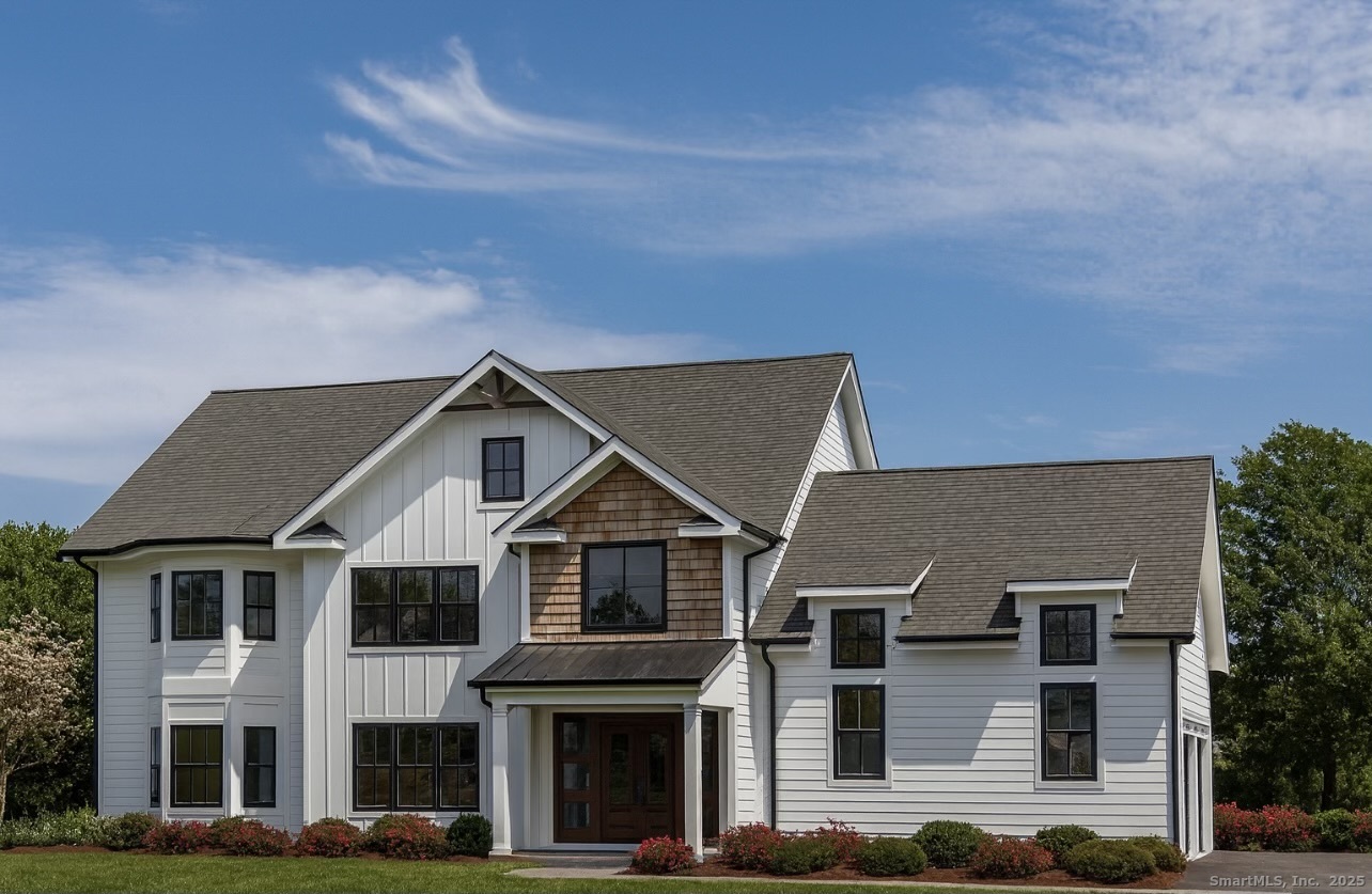 a front view of residential houses