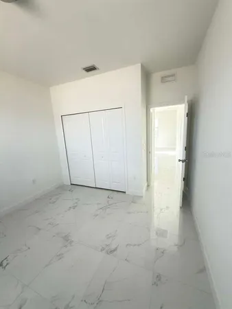 an empty room with a natural light