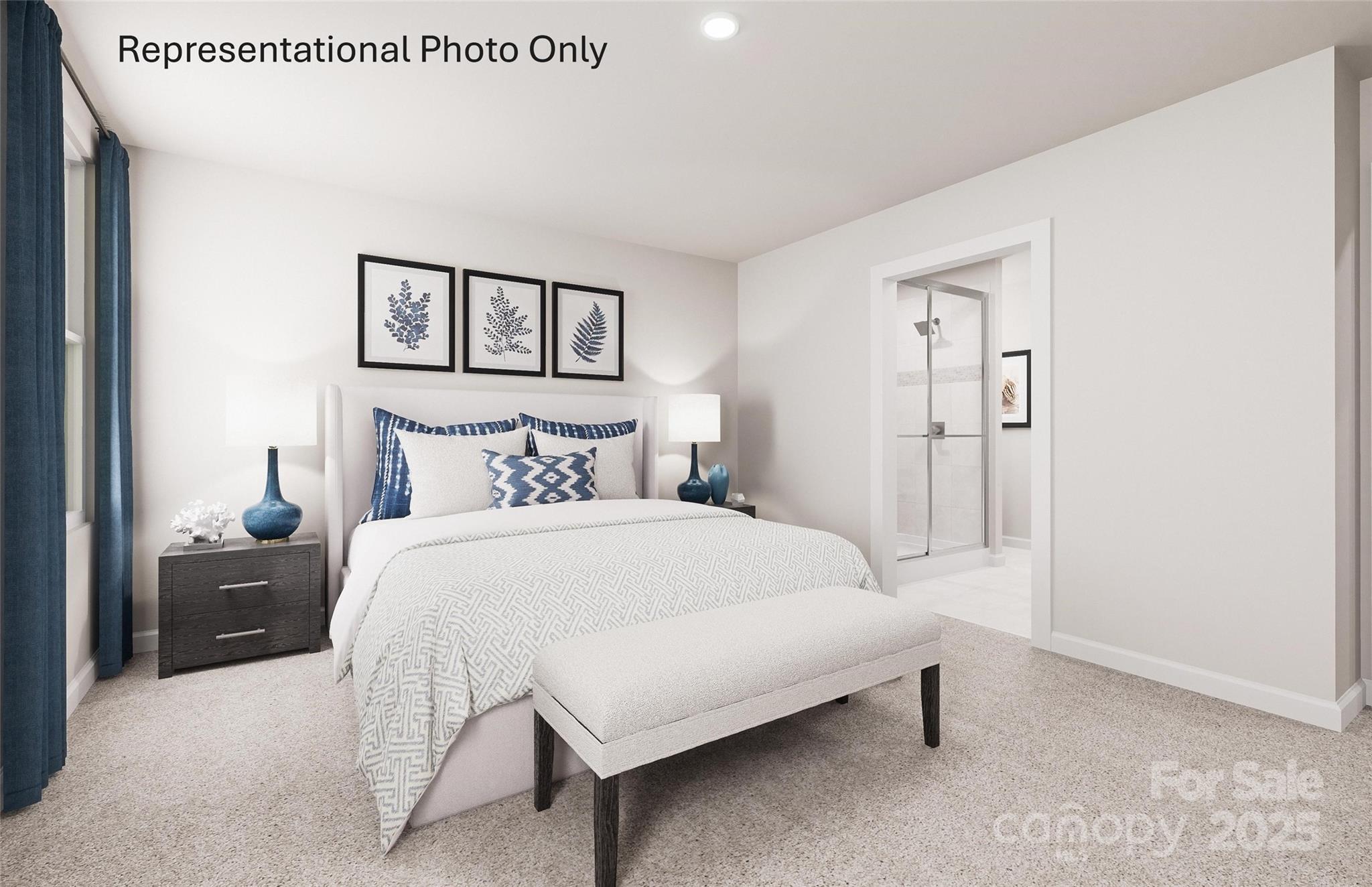 585 Nesbe Street, Unit 2224 Lancaster, SC 29720 - Photo 6 of 10 a bedroom with a bed and a painting on the wall