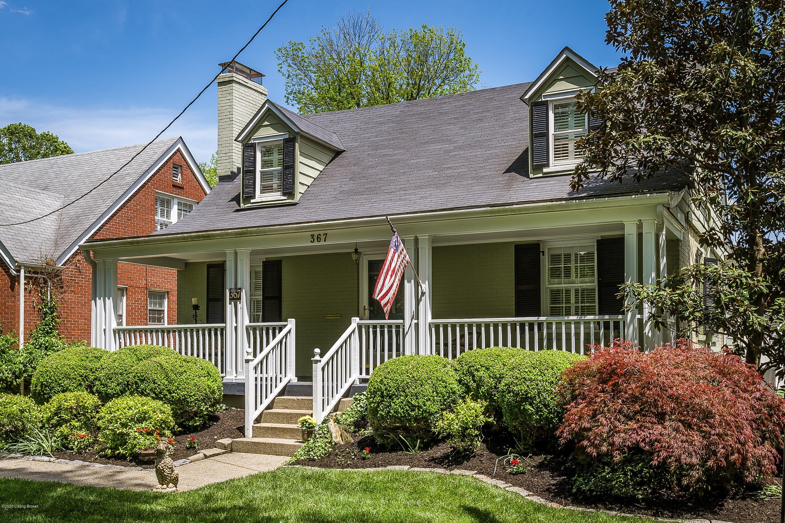 ST. Matthews charmer with a beautiful addition by Fred Lewis featuring a spacious kitchen and a first floor master suite .