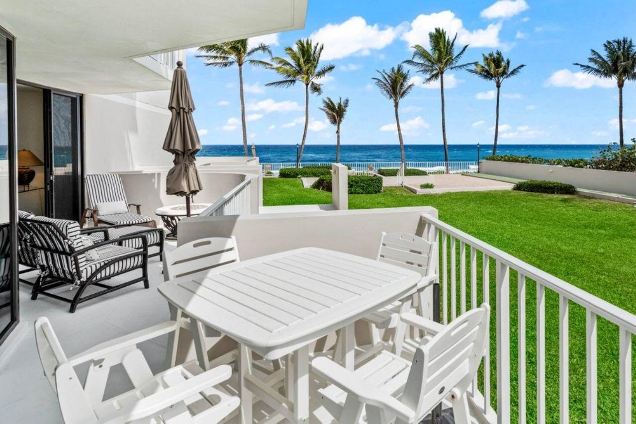 2917 South Ocean Boulevard, Unit 104 Highland Beach, FL 33487 - Photo 8 of 57 a view of an outdoor space and patio