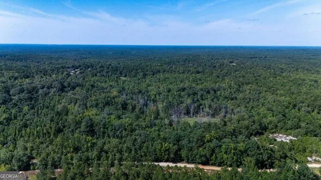 a view of a big yard with lots of green space