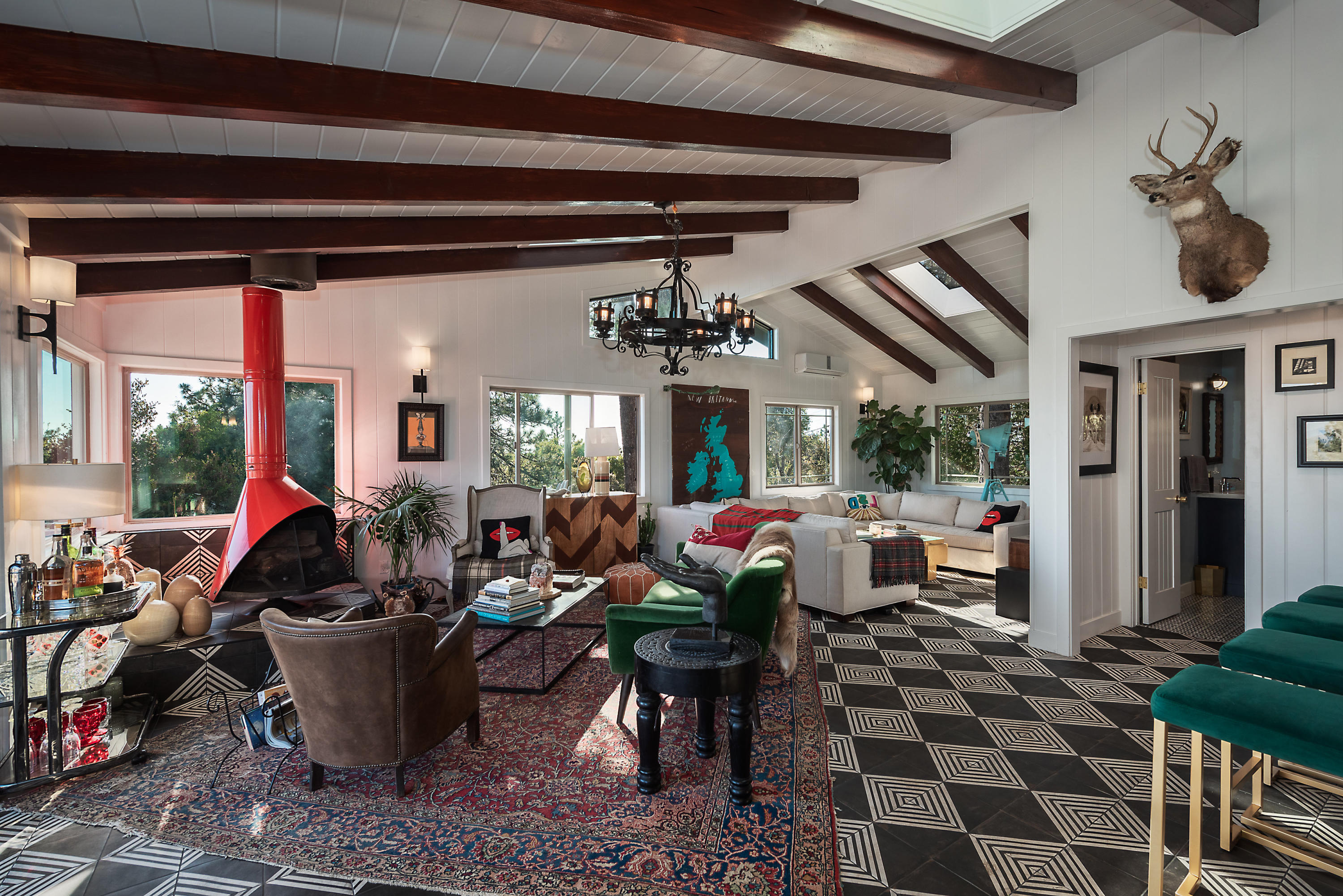 52421 Double View Drive Idyllwild, CA 92549 - Photo 24 of 73 a living room with patio furniture and a potted plant