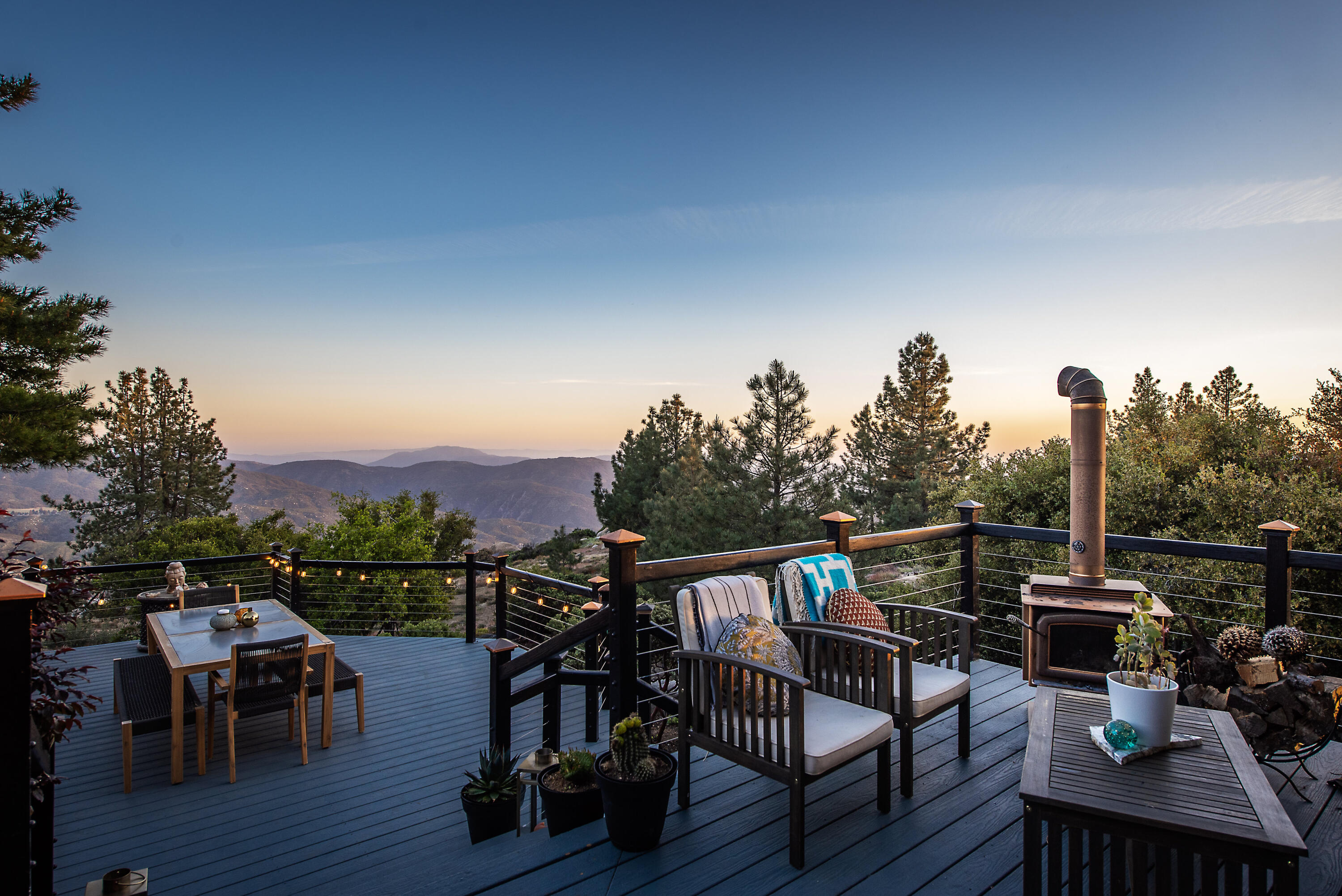 52421 Double View Drive Idyllwild, CA 92549 - Photo 67 of 73 a view of a chairs and table on the deck