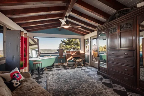 a living room filled with furniture