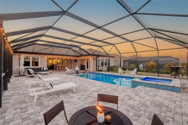 a outdoor space with patio lots of furniture