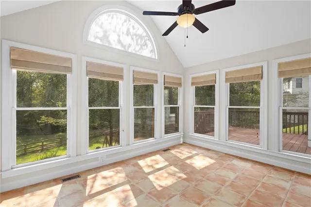 a view of an entryway with a window