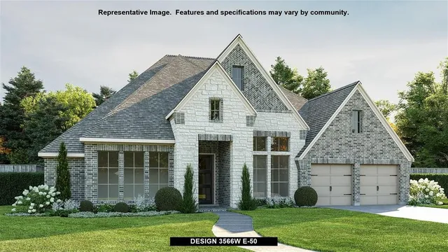 a front view of a house with a garden and plants