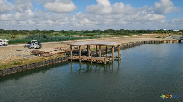 a view of a lake with a terrace