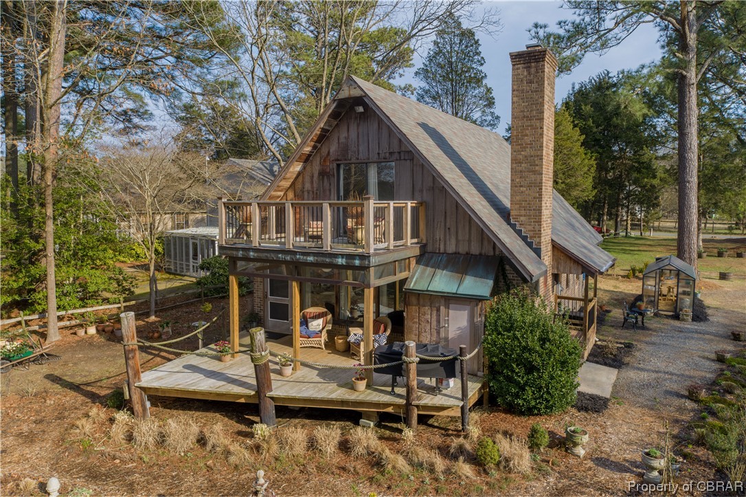 2515 Red Bank Road Gloucester, VA 23061 - Photo 12 of 49 Rear view of property with a balcony and a deck