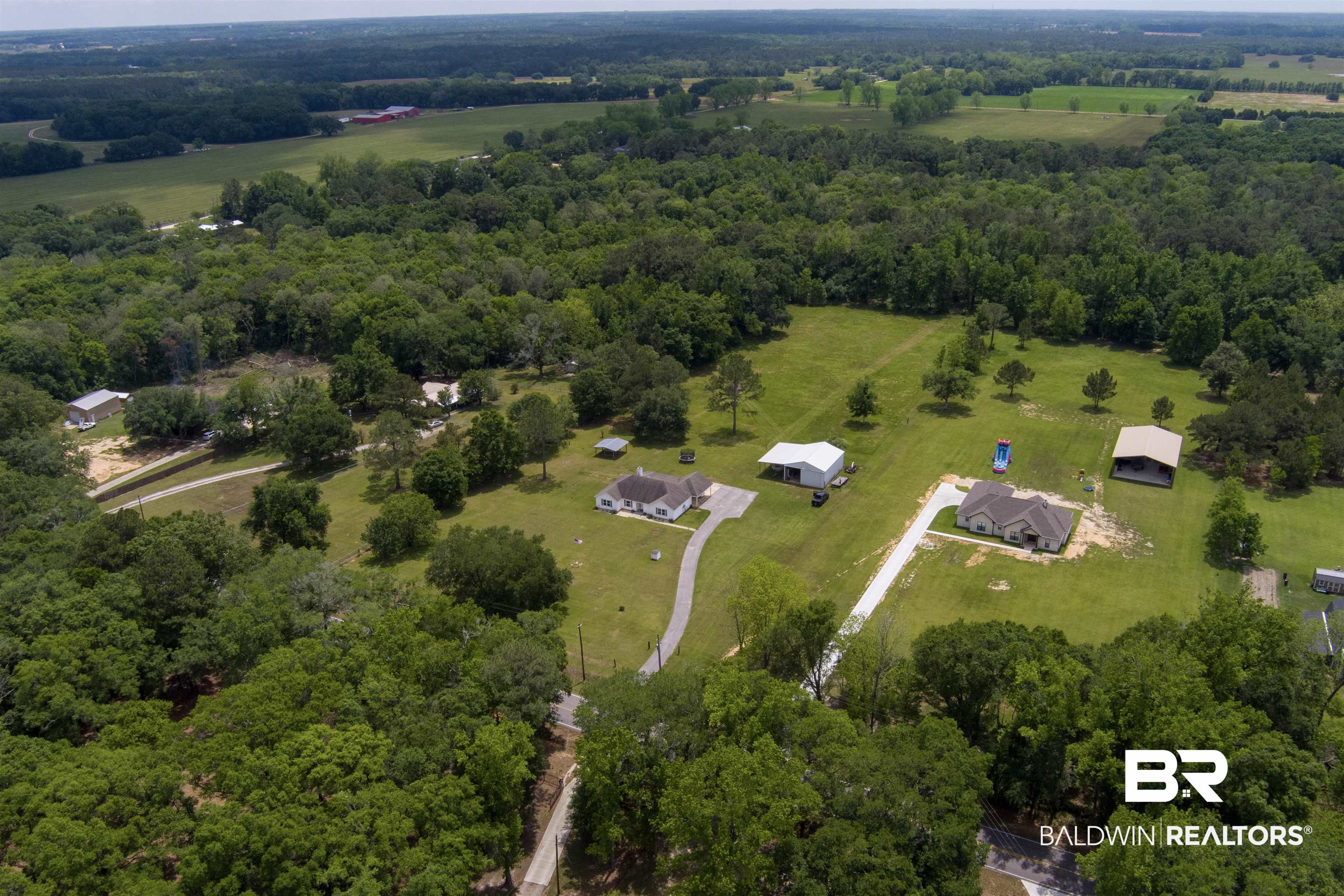 13925 Fort Lake Road Grand Bay, AL 36541 - Photo 26 of 37 Aerial view with a rural view and a wooded view