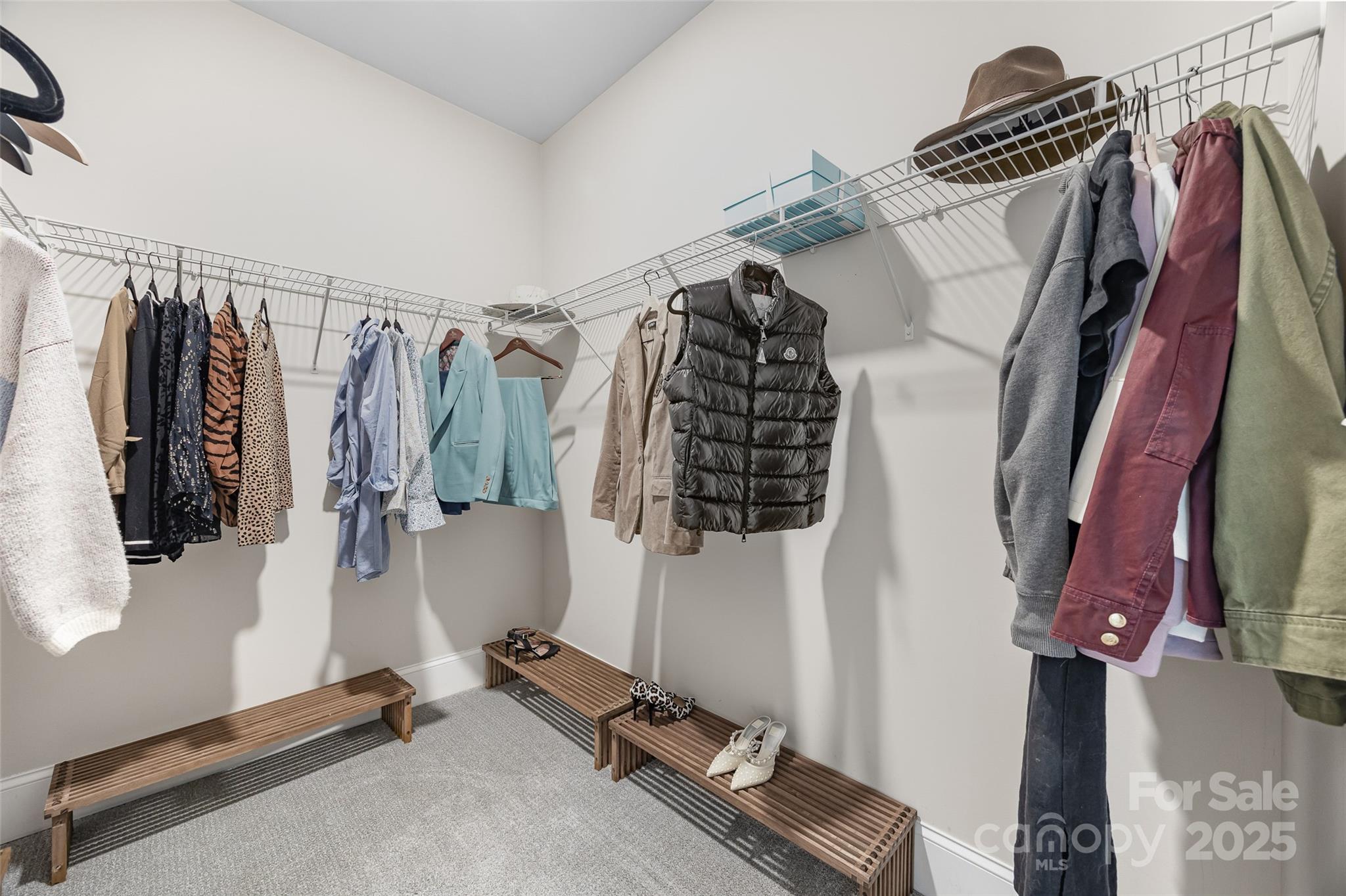 2031 New Style Way Tega Cay, SC 29708 - Photo 13 of 38 a view of walk in closet with clothes and shoes