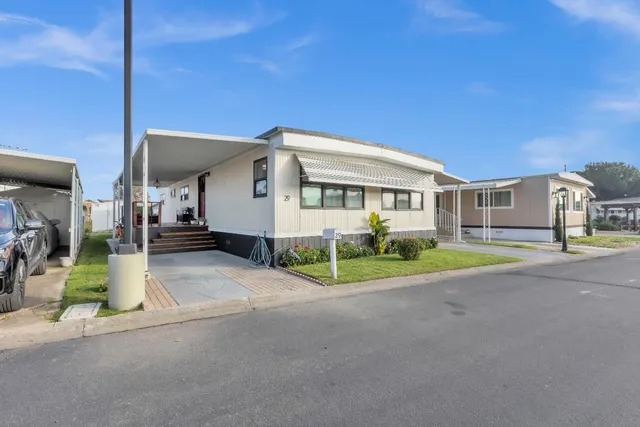 a view of a house with a patio