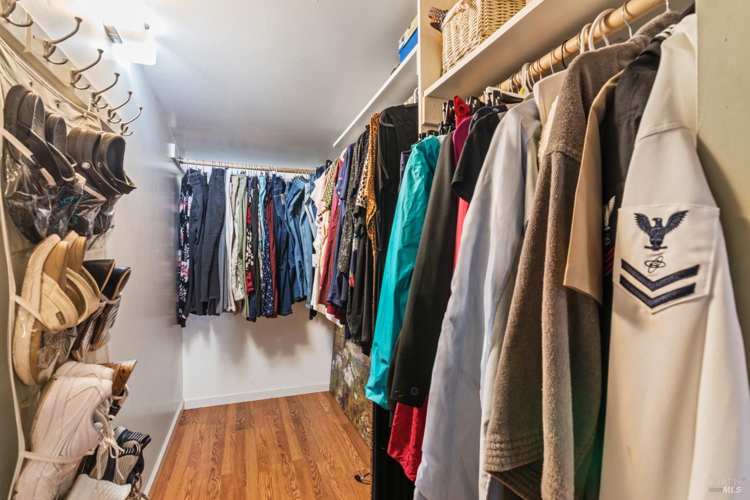 17 Amador Circle Rio Vista, CA 94571 - Photo 30 of 42 a view of walk in closet with clothes and shoes