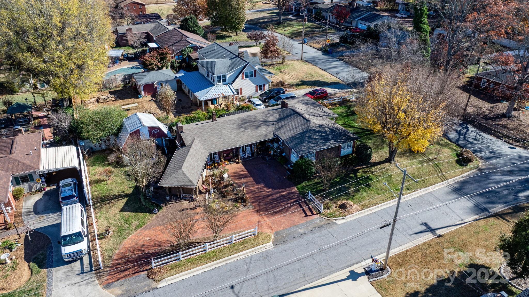 901 Union Street Maiden, NC 28650 - Photo 33 of 37 an aerial view of residential houses and outdoor space
