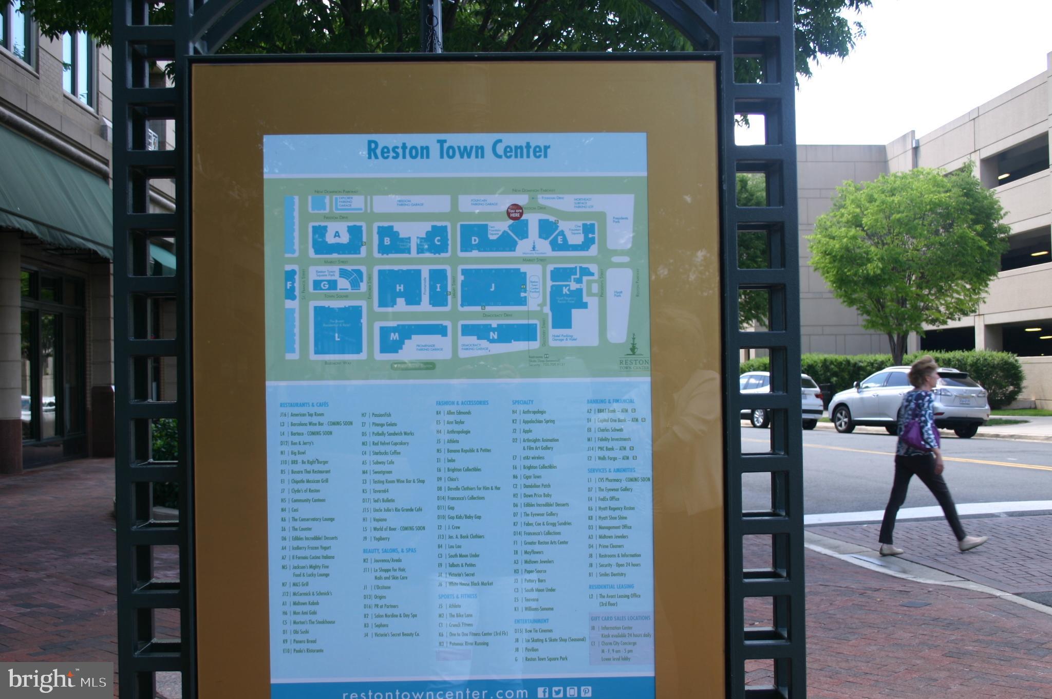 1272 Vintage Place Reston, VA 20194 - Photo 46 of 55 Reston Town Center Map