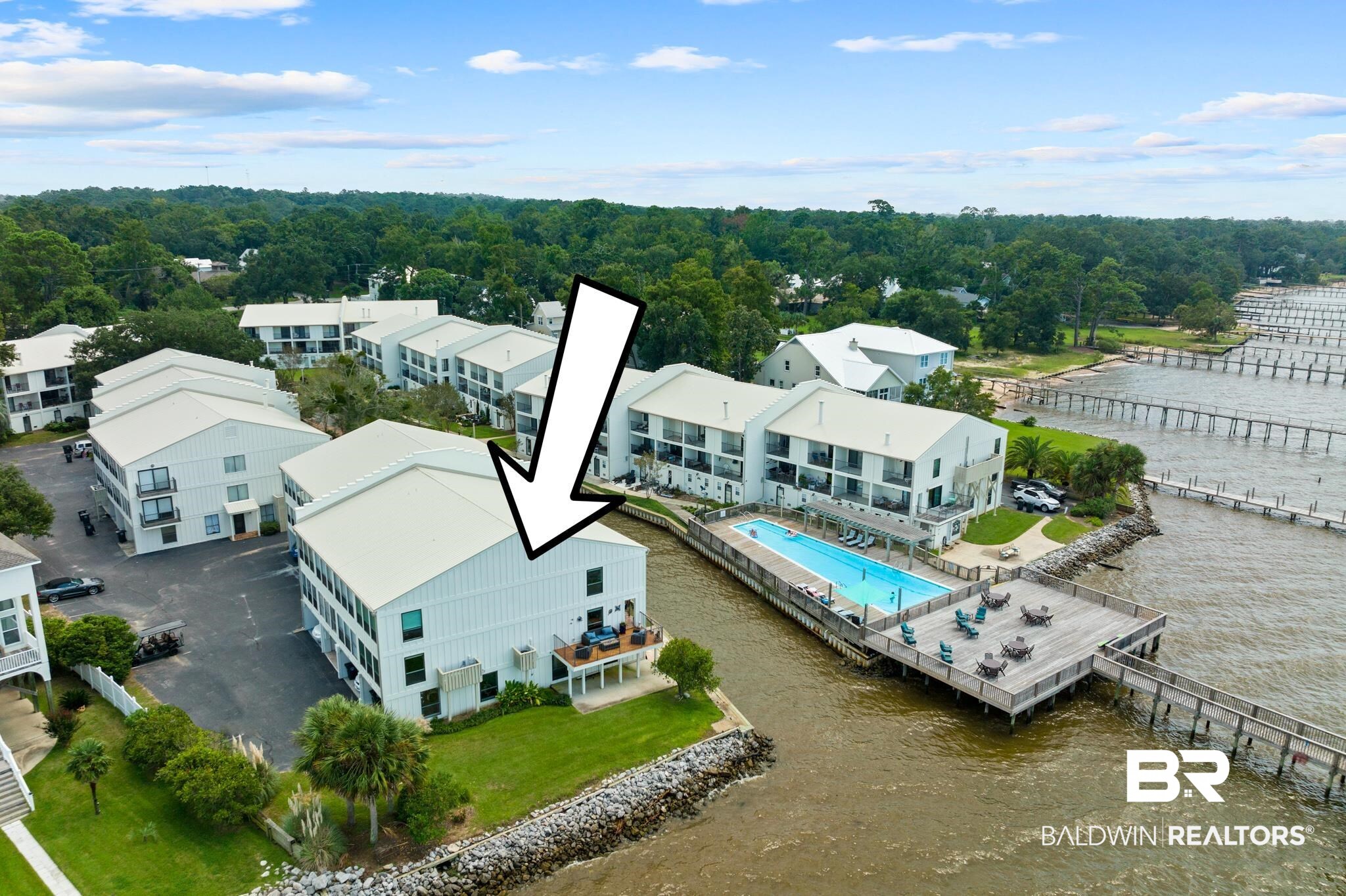 710 South Mobile Street, Unit 28 Fairhope, AL 36532 - Photo 1 of 45 Direct Bayfront Unit
