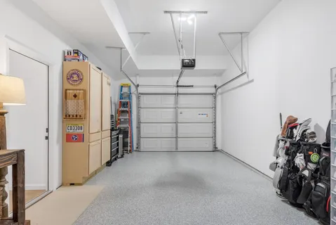 a view of a garage