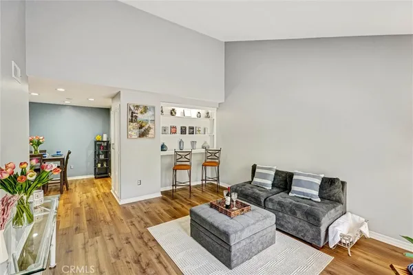 a living room with furniture and a couch
