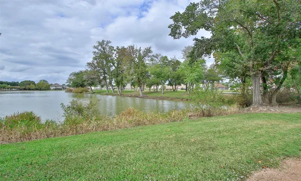 a view of a park with trees