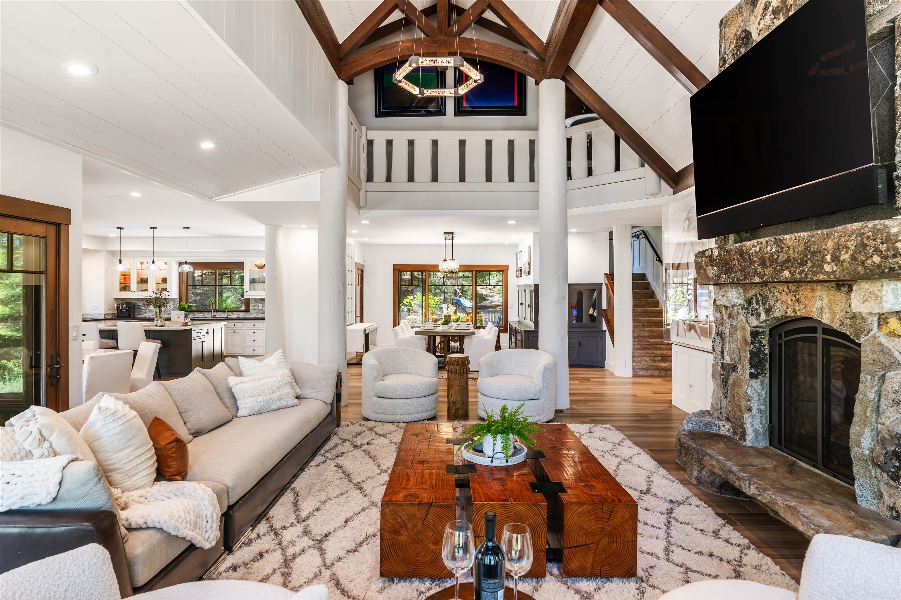 123 Dave Dysart Truckee, CA 96161 - Photo 4 of 28 a living room with furniture fireplace and flat screen tv