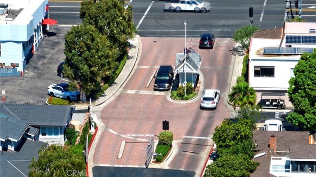 an aerial view of a house with outdoor space