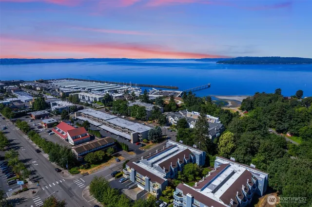 an aerial view of multiple house