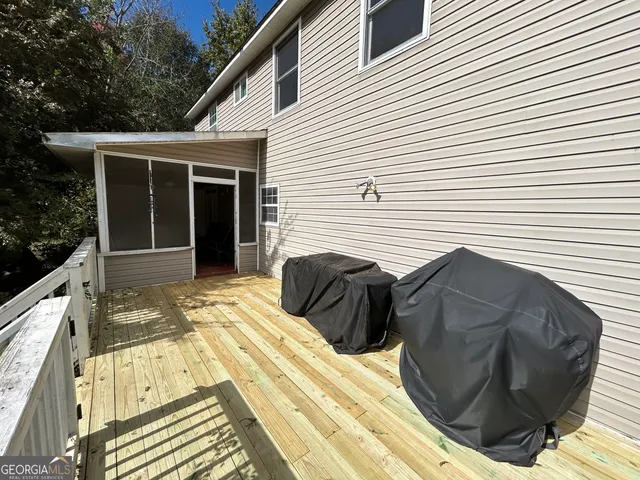 a living room with a large window