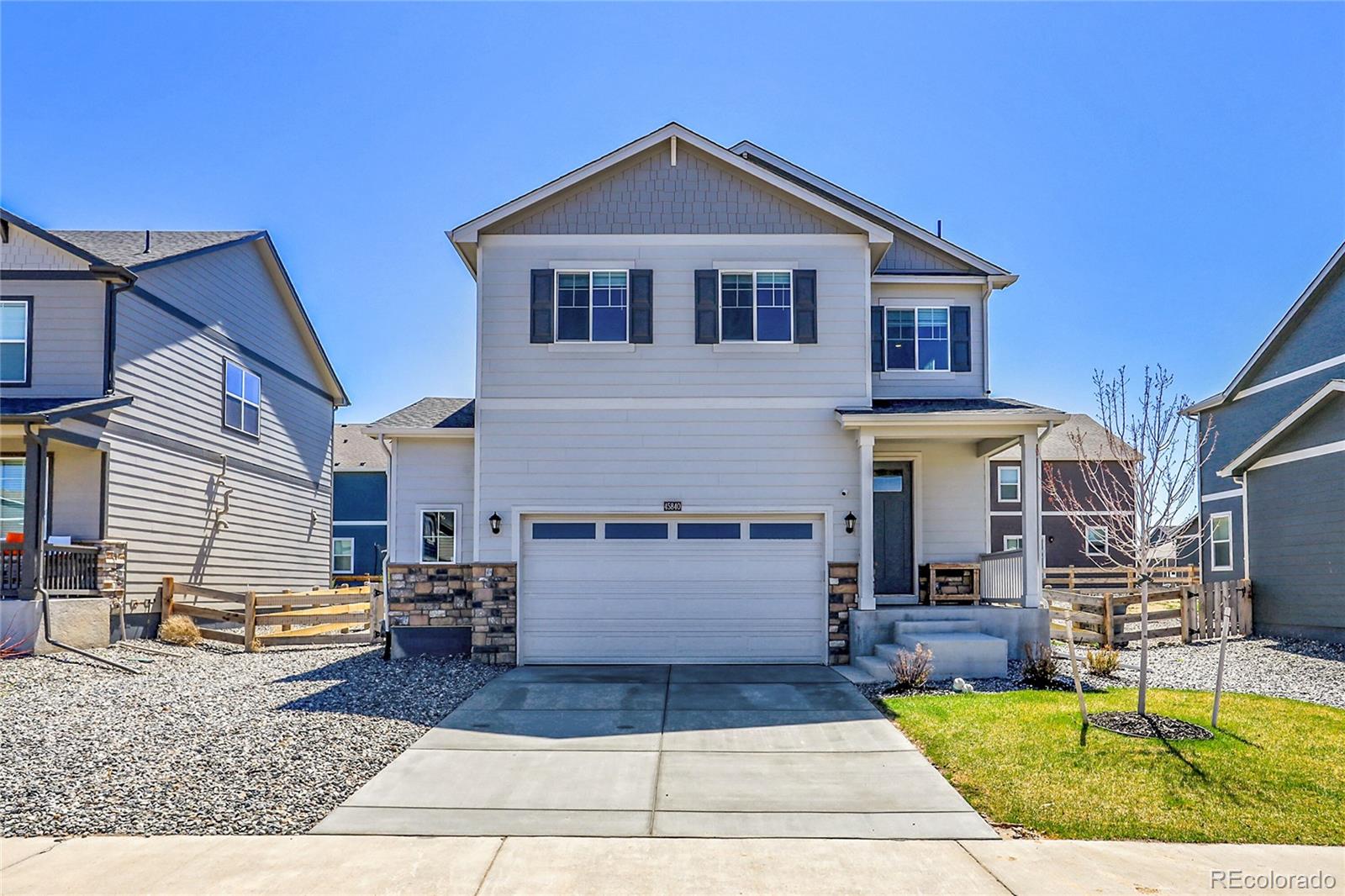 45840 Laceleaf Drive Bennett, CO 80102 - Photo 43 of 43 a front view of a house with yard and sitting area