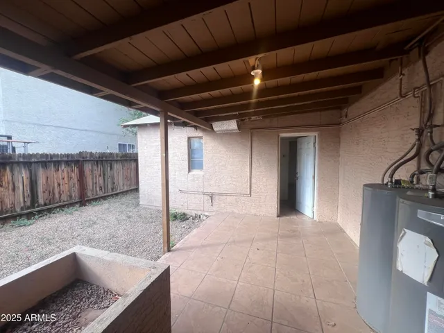 a backyard of a house