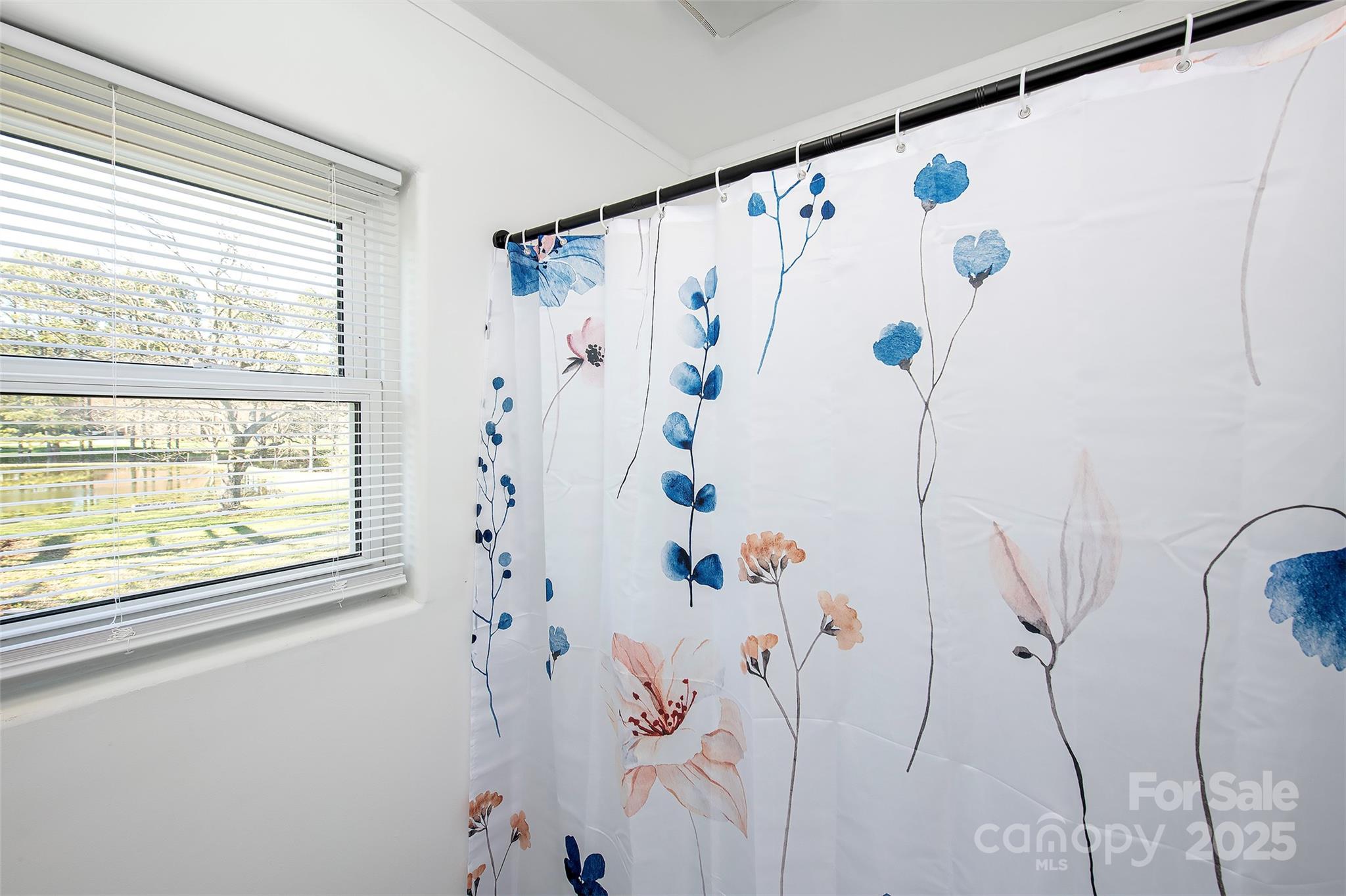 1615 Stack Road Monroe, NC 28112 - Photo 23 of 43 a bathroom with a shower curtain and a window