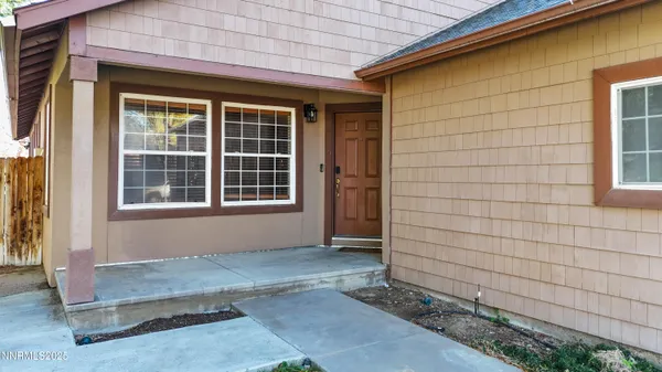 a view of front door of house