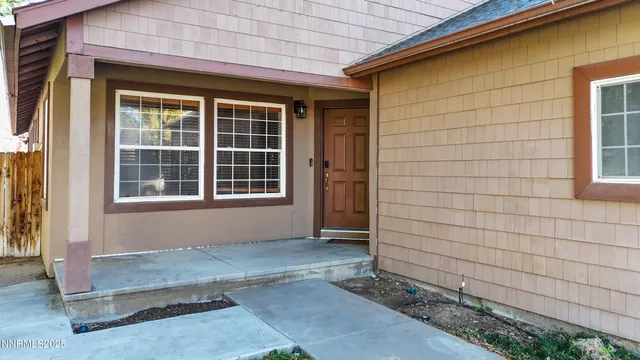 a view of front door of house
