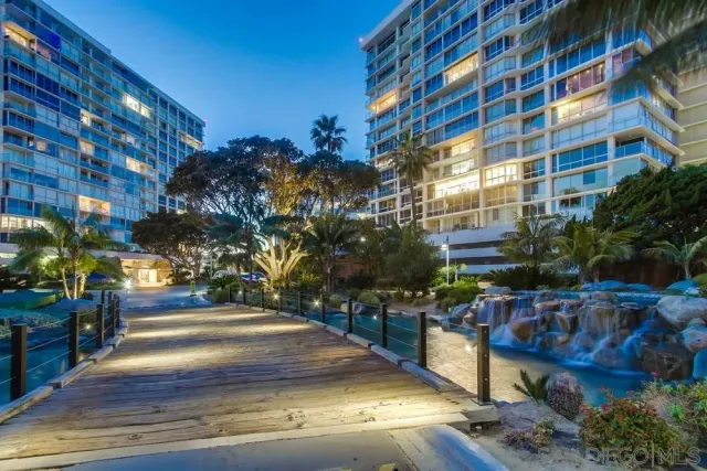 a view of a balcony with plants