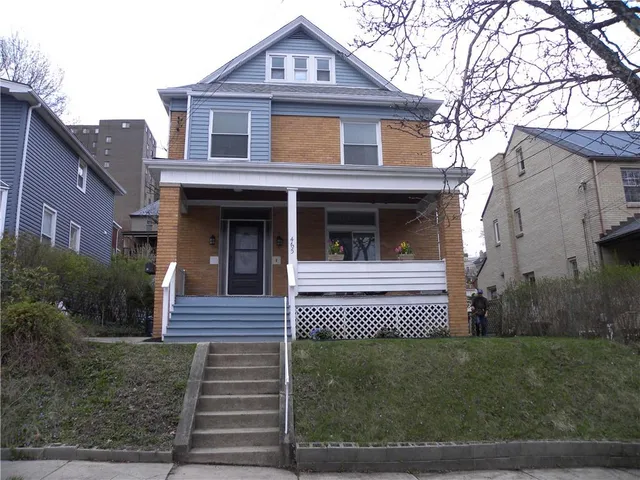 a front view of a house