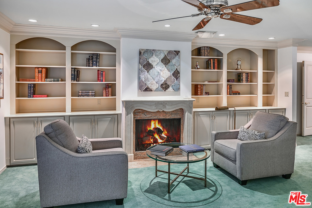 10 Gale Place Santa Monica, CA 90402 - Photo 39 of 46 a living room with furniture a rug and a fireplace