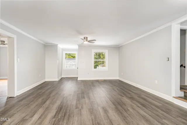 a front view of house with garage