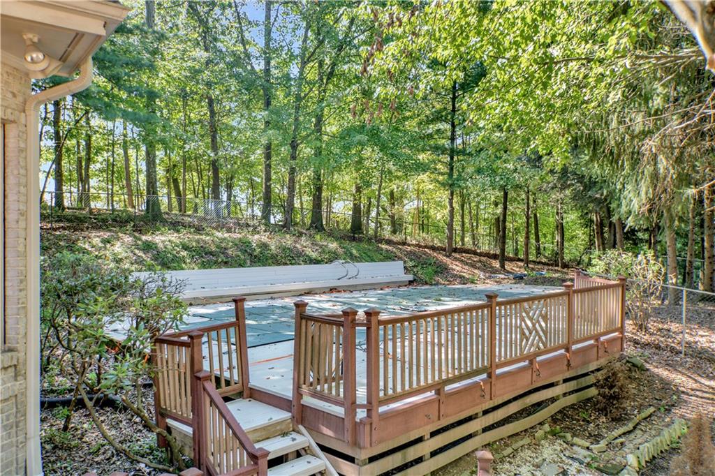 100 Burry Road Bradford Woods, PA 15015 - Photo 24 of 25 a view of backyard with deck and trees